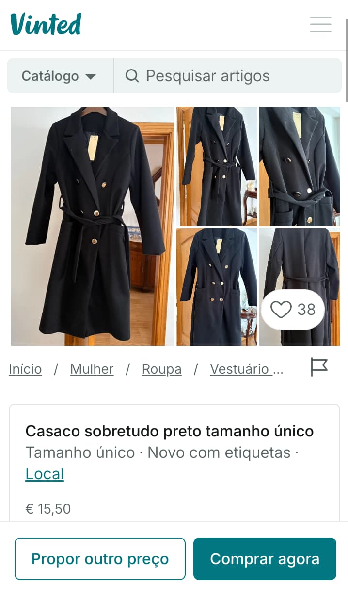 Impacto de uma boa descrição nas vendas do Vinted