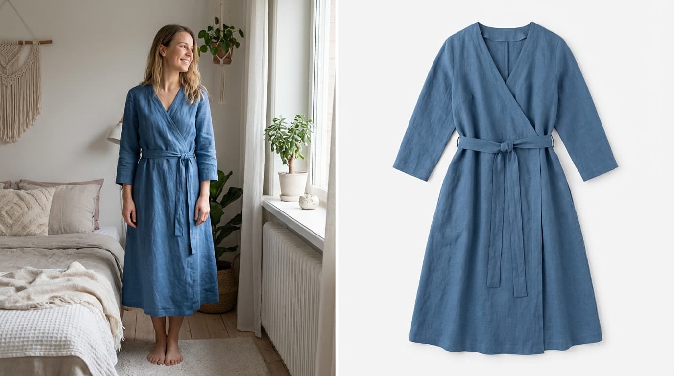 Vergleich getragenes Foto vs Flachfoto auf Vinted