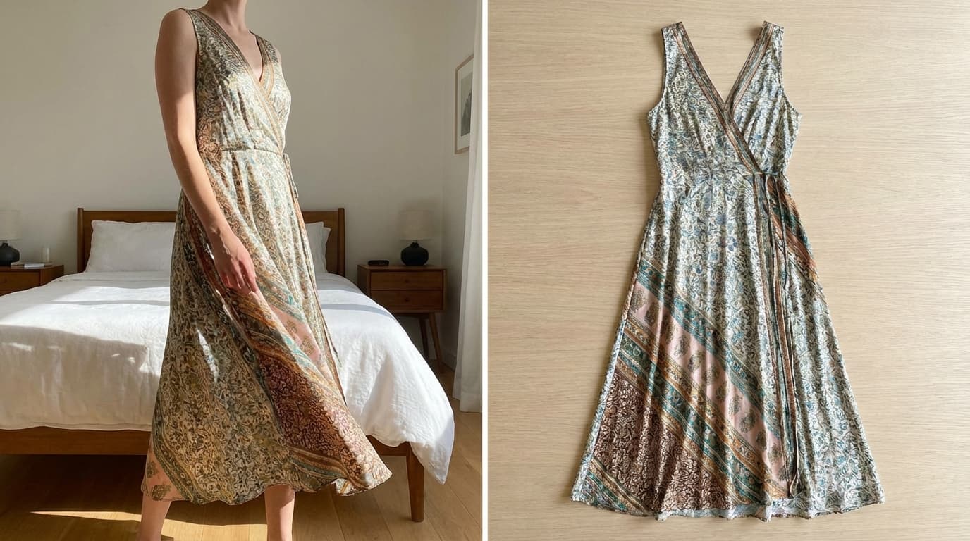 Vorher-Nachher Flachfoto zu getragenem Foto mit VintyLook