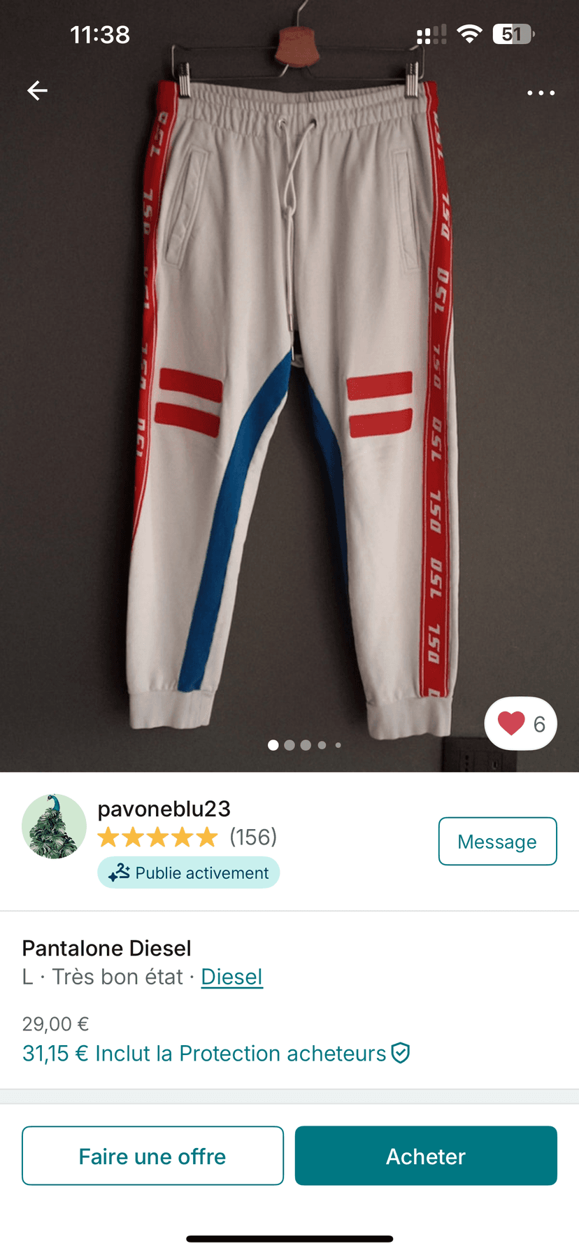 Capture d’écran Vinted