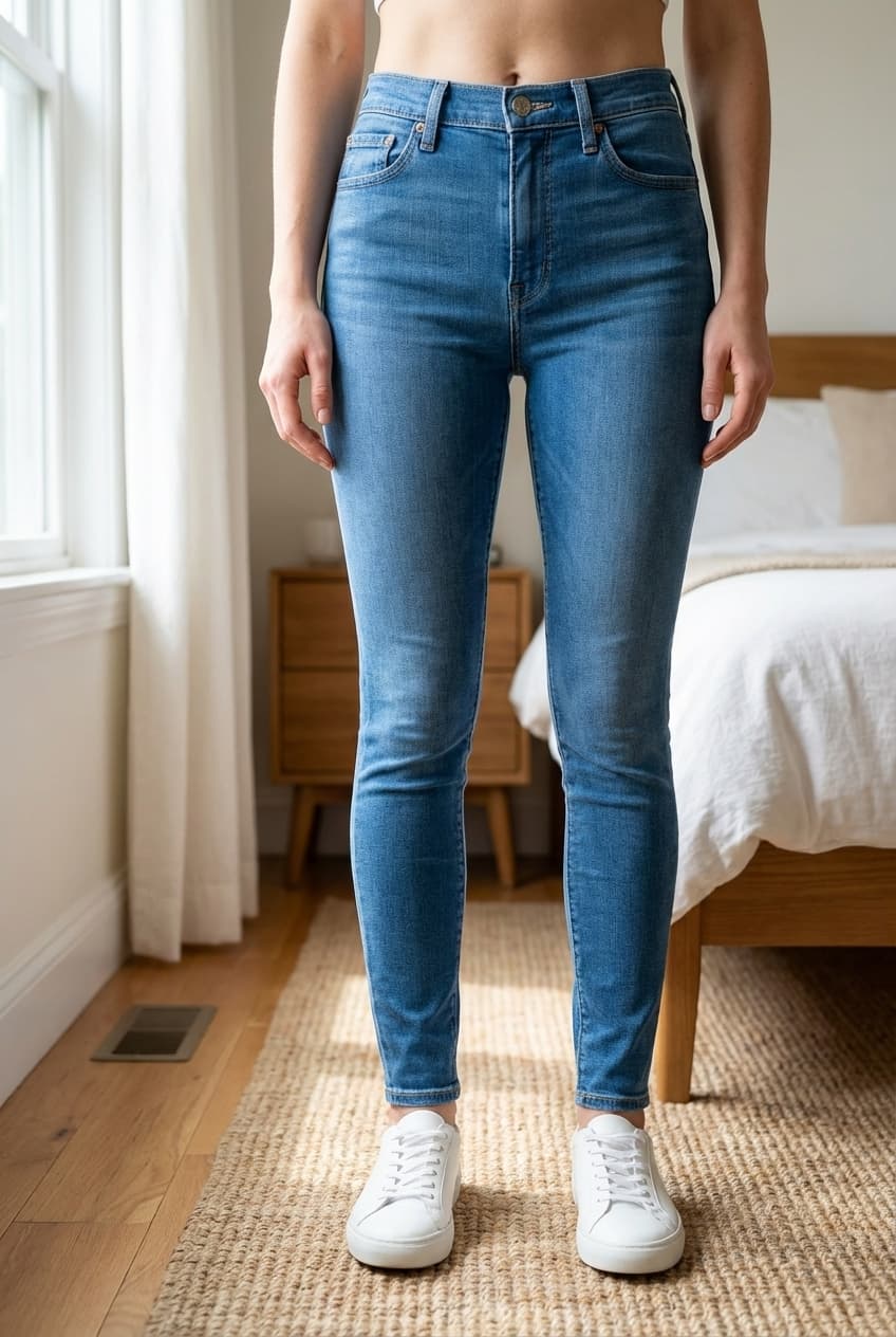 Jean Levis debout, face à la caméra, dans une chambre à la lumière douce, avec une lumière naturelle filtrant par la fenêtre.